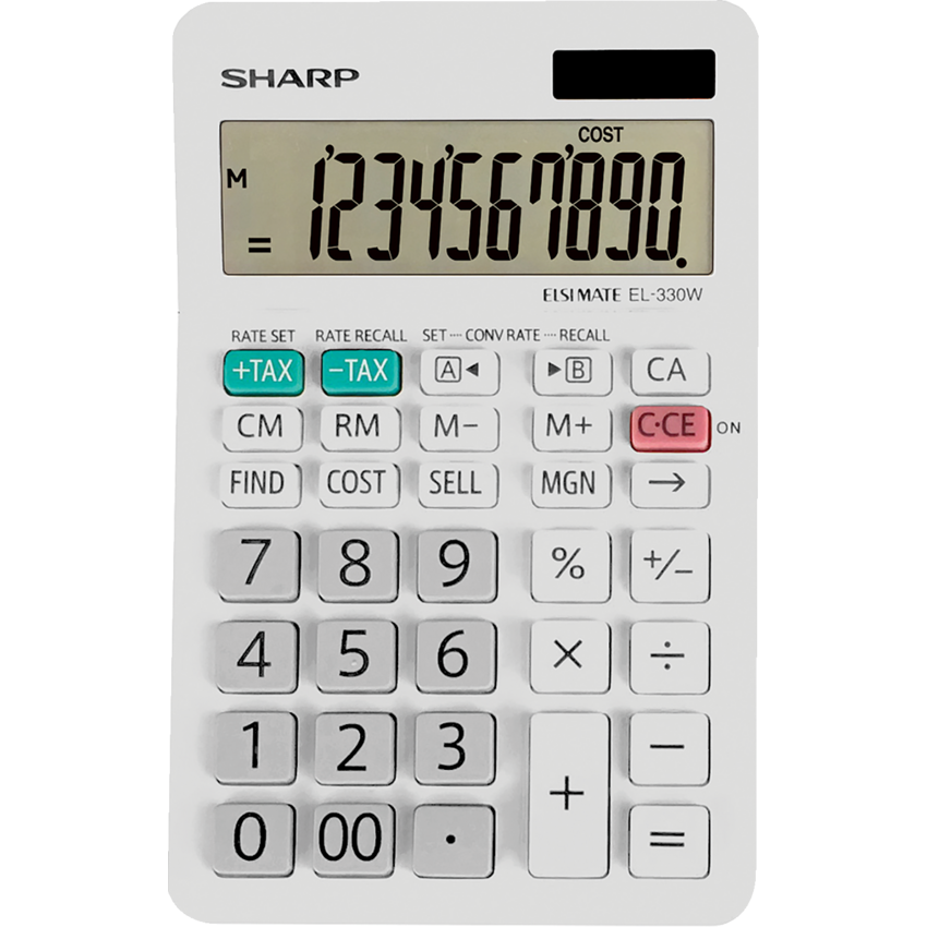 Sharp EL330W Desktop Calculator 10-Digit
