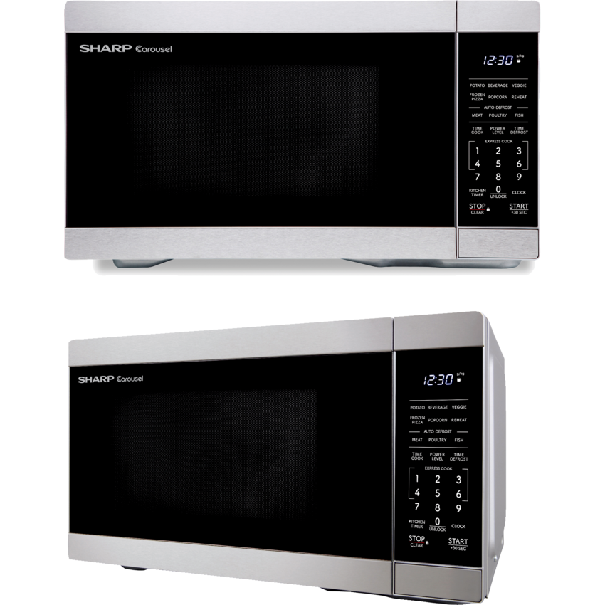 Sharp® Carousel® Countertop Microwave 0.9 cf Silver