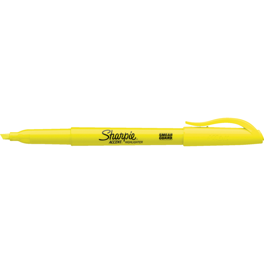 Sharpie® Pocket Highlighter Chisel Tip Fluorescent Yellow 36/box
