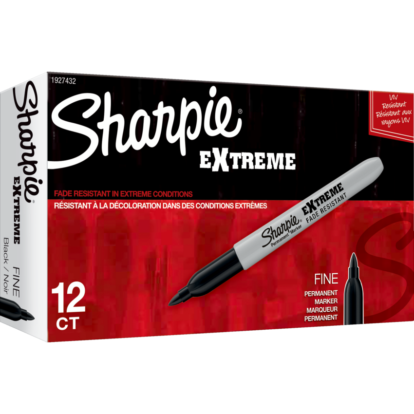 Sharpie® Extreme Permanent Markers Fine Tip Black 12/box