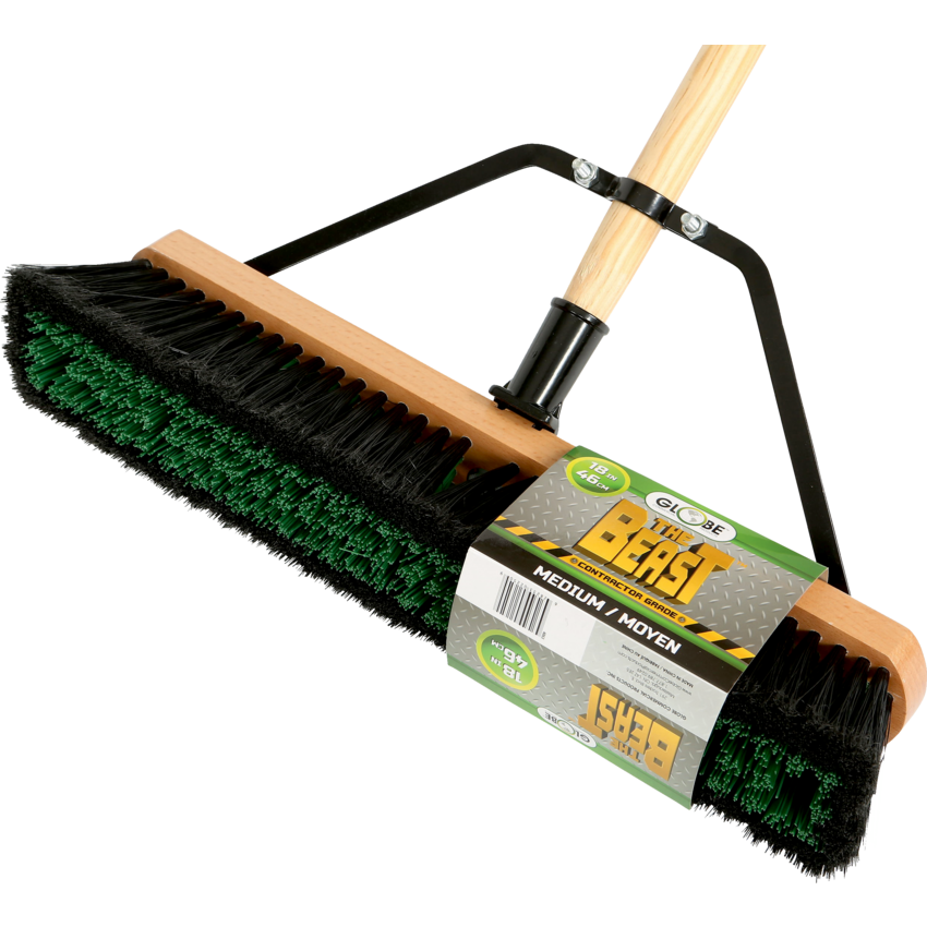 Globe™ The Beast™ Assembled Wood Block Push Broom 18