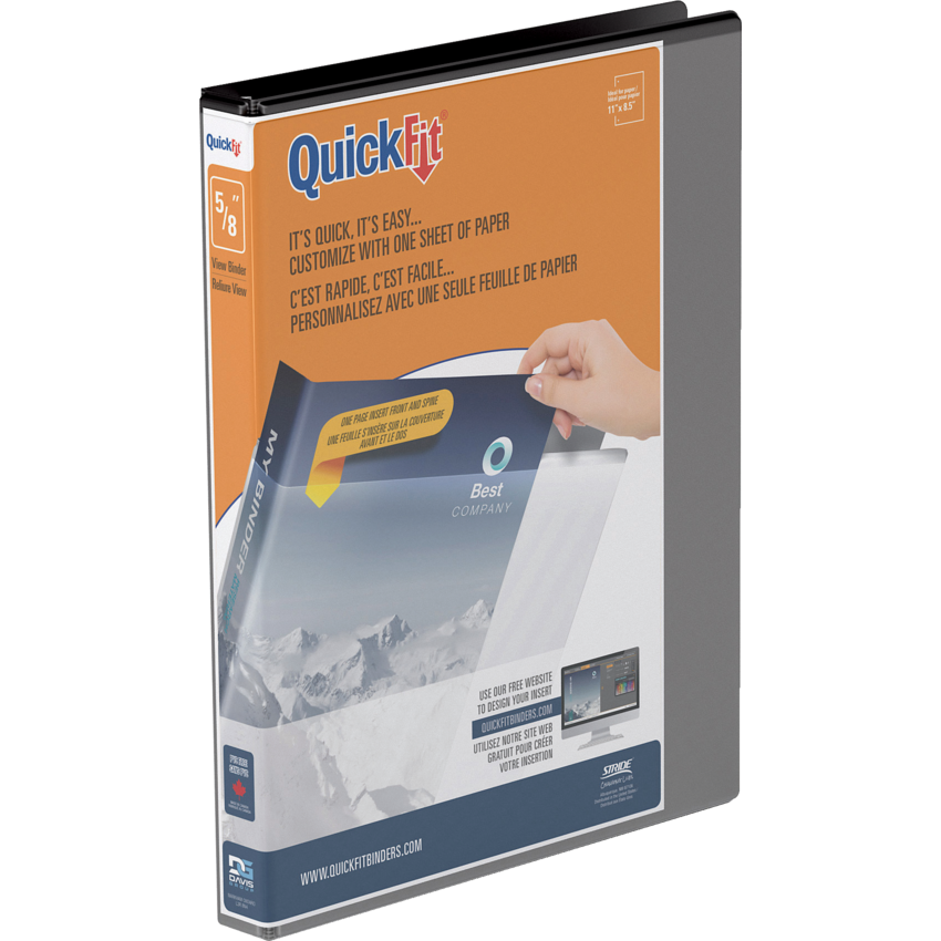 Davis Group QuickFit® View D-Ring Binder 5/8" Black