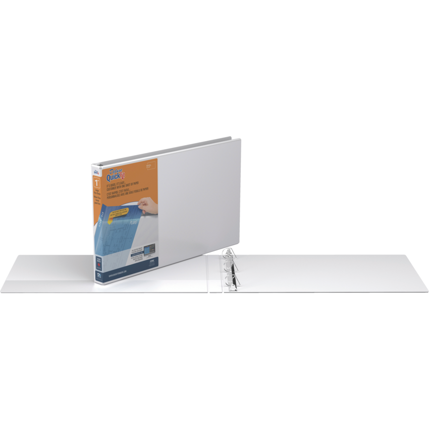 Davis Group Deluxe QuickFit® Heavy Duty Spreadsheet View D-Ring Binders 1" White