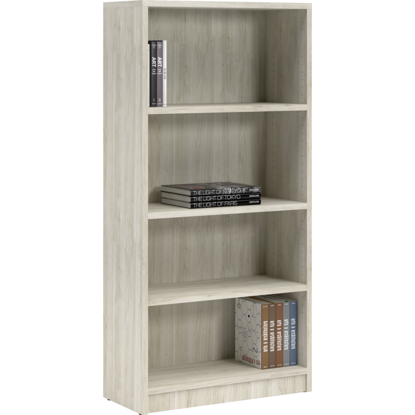 Heartwood Innovations Bookcase 4-Shelf  32"W x 14"D x 66"H Winter Wood
